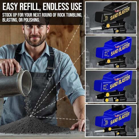 Le Lematec Silicon Carbide #100 media sandblasting media for rocl headling ، تلميع ، وإعداد السطح ، حقيبة 2.2 رطل (LEI-16) in Kuwait