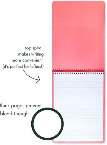 kate spade new york Large College Ruled Notebook, Top Spiral Notebook with 160 Pages, 11.75" x 8.5" Writing Pad, Charmed Library in Saudi Arabia