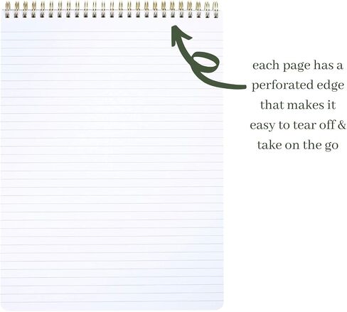 kate spade new york Large College Ruled Notebook, Top Spiral Notebook with 160 Pages, 11.75" x 8.5" Writing Pad, Charmed Library in Saudi Arabia