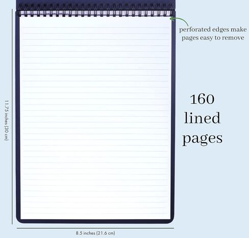 kate spade new york Large College Ruled Notebook, Top Spiral Notebook with 160 Pages, 11.75" x 8.5" Writing Pad, Charmed Library in Saudi Arabia