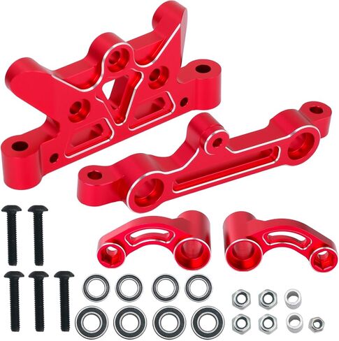 Steering Assembly Aluminum Alloy Steering Top Plate&Steering Bellcrank Upgrade Parts for 1/5 Arrma Kraton 8S Outcast 8S BLX，Replace ARA320474 ARA340153 in Saudi Arabia