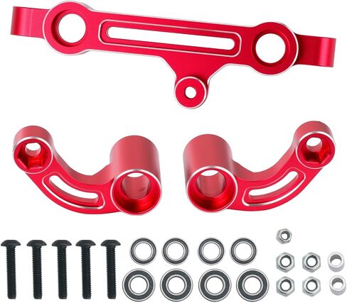 Steering Assembly Aluminum Alloy Steering Top Plate&Steering Bellcrank Upgrade Parts for 1/5 Arrma Kraton 8S Outcast 8S BLX，Replace ARA320474 ARA340153 in Saudi Arabia