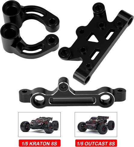 Steering Assembly Aluminum Alloy Steering Top Plate&Steering Bellcrank Upgrade Parts for 1/5 Arrma Kraton 8S Outcast 8S BLX，Replace ARA320474 ARA340153 in Saudi Arabia