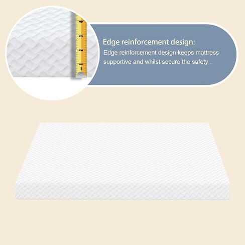 3 inch 38" Lx26 W Mini Mattresses, Waterproof and Removable Cover, Machine Washable, High Density Firm Support Foam in Saudi Arabia