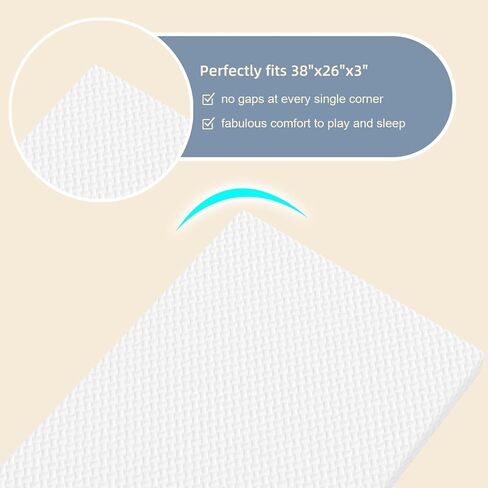 3 inch 38" Lx26 W Mini Mattresses, Waterproof and Removable Cover, Machine Washable, High Density Firm Support Foam in Saudi Arabia