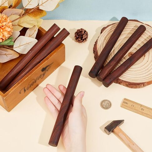 OLYCRAFT 14 Pcs Walnut Dowel Rods 4.5/9.8/11.8/15mm Diameter Wood Sticks 7.4~7.9 inch Long Unfinished Round Sticks Wooden Carving Blocks Round Wooden Sticks for Building Model DIY Craft Supplies in Saudi Arabia