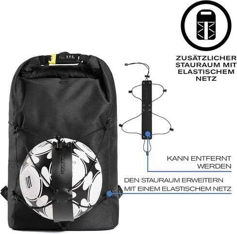XDDesign Rolltop Backpack, Bobby Urban Anti-Theft Laptop Backpack 22L with 15.6" Laptop / 12.9" Table Compartment | Cut Proof | Waterproof Travel Backpack for Women Men in Saudi Arabia