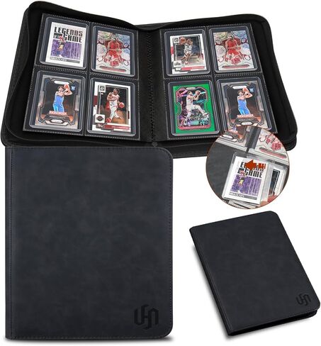Toploader Binder, HYMENEX 4 Pocket Top Loader Card Storage Holds 112 Toploaders for Trading Cards 3" x 4" Rigid Card Holders and Sports Cards in Saudi Arabia