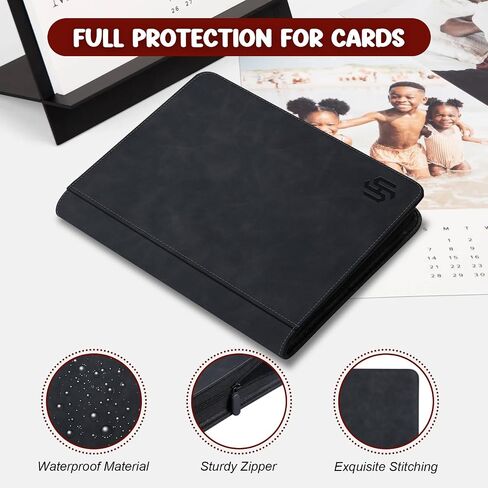 Toploader Binder, HYMENEX 4 Pocket Top Loader Card Storage Holds 112 Toploaders for Trading Cards 3" x 4" Rigid Card Holders and Sports Cards in Saudi Arabia