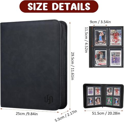 Toploader Binder, HYMENEX 4 Pocket Top Loader Card Storage Holds 112 Toploaders for Trading Cards 3" x 4" Rigid Card Holders and Sports Cards in Saudi Arabia