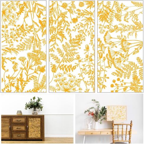 GLOBLELAND 3 Sheets Ivory Peony Furniture Transfer 6x12inch Peony Flowers Rub on Transfer Self-Adhesive Wall Art Decals for Bedroom Living Room Desk Table Decoration in Saudi Arabia