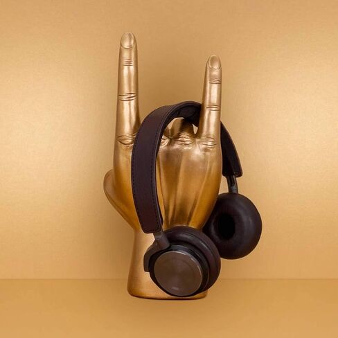 Luckies of London | Rock On Headphone Stand | Headset Stand & Headphone Holder | Headset Holder for Gaming Desk Decor | Desk Accessories for Men | Hand Jewelry Display Or Headphone Hanger | Black in Saudi Arabia