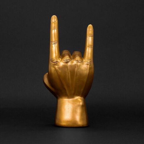 Luckies of London | Rock On Headphone Stand | Headset Stand & Headphone Holder | Headset Holder for Gaming Desk Decor | Desk Accessories for Men | Hand Jewelry Display Or Headphone Hanger | Black in Saudi Arabia