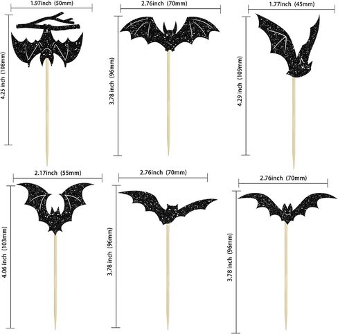 Gyufise 36Pcs Halloween Cupcake Toppers Halloween Pumpkin Cat Bat Ghost Cake Decorations for Halloween Theme Babyshower Kids Birthday Party Supplies in Saudi Arabia
