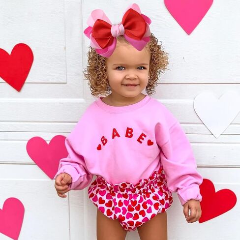 2pcs Pink Hair Bows for Girls Grosgrain Ribbon Toddler Hair Accessories with Alligator Clips for Toddlers Baby Girls Kids Teens Pink White Ribbon Valentines Hair Accessories in Kuwait