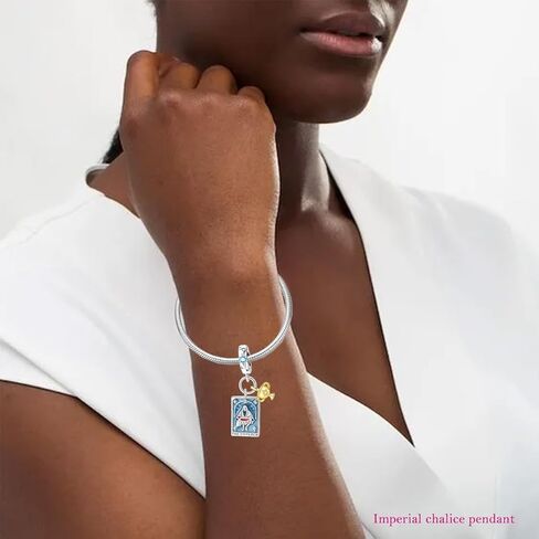 سحر بطاقة التارو 925 سحر الفضة الاسترليني لأوروبا وأمريكا الأساور والقلائد عيد ميلاد العودة إلى هدايا هدايا المرأة in Kuwait