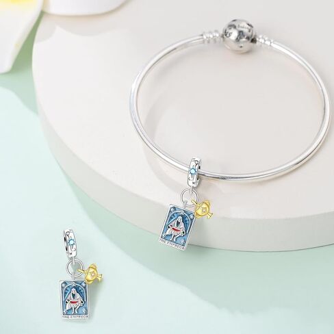 سحر بطاقة التارو 925 سحر الفضة الاسترليني لأوروبا وأمريكا الأساور والقلائد عيد ميلاد العودة إلى هدايا هدايا المرأة in Kuwait