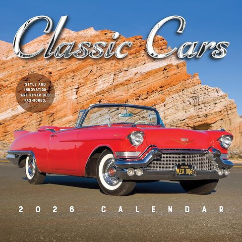 TF PUBLISHING 2025 Dream Cars Wall Calendar | Large Grids for Appointments and Scheduling | Vertical Monthly Wall Calendar 2025 | Home and Office Organization | Premium Gloss Paper | 12"x12" in Saudi Arabia