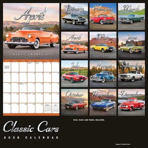 TF PUBLISHING 2025 Dream Cars Wall Calendar | Large Grids for Appointments and Scheduling | Vertical Monthly Wall Calendar 2025 | Home and Office Organization | Premium Gloss Paper | 12"x12" in Saudi Arabia
