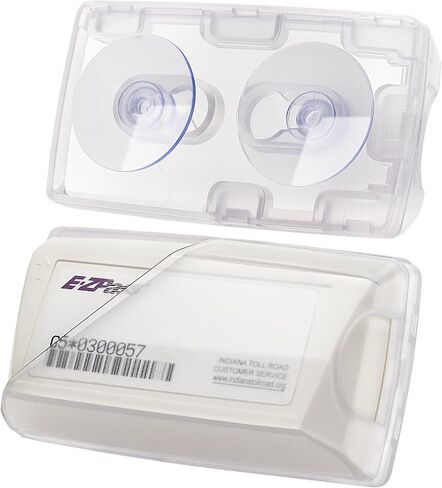 EZ Pass Holder, 2 Pack Ez Pass Holder for Windshield with Strong Suction Cups, Heat & UV Resistant Toll Transponder Holder for Car Fits EZ Pass Mini/iPass in Size 3.7 x 1.9 inches (Clear) in Kuwait