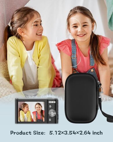 SQERO Camera Case for Digital Camera CAMKORY DC403/KODAK PIXPRO FZ55/FZ45 | SD Card Storage Travel Carry Cute Case Bag Small, Anti-Shock Dot Protection in Saudi Arabia