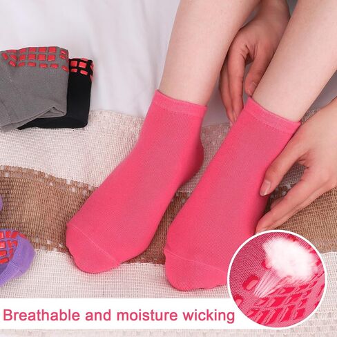 Jspupifip 5 Pairs Pilates Socks for Women, Non Slip Yoga Socks with Grips for Yoga Pilates Ballet Barre Athletic, Size 5.5-8.5 in Saudi Arabia