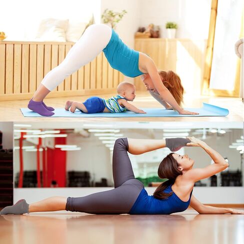 Jspupifip 5 Pairs Pilates Socks for Women, Non Slip Yoga Socks with Grips for Yoga Pilates Ballet Barre Athletic, Size 5.5-8.5 in Saudi Arabia