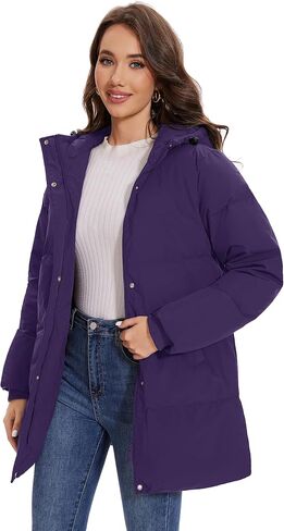 Yucolen Women's Winter Down Suffer Coat Shiceen Right Water Resident Warmed Parked Parked Outwear in Kuwait