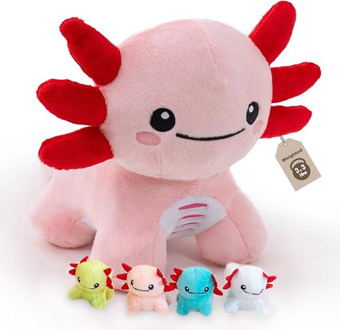 5 Pcs Monkey Stuffed Animal with Babies, Weighted Monkey Plush Toys for Kids, Cute Stuffed Monkeys Doll Set, 19.5", 3.3 lbs in Kuwait