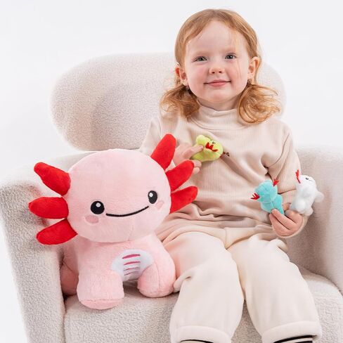 5 Pcs Monkey Stuffed Animal with Babies, Weighted Monkey Plush Toys for Kids, Cute Stuffed Monkeys Doll Set, 19.5", 3.3 lbs in Kuwait