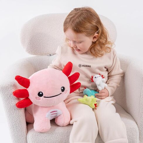 5 Pcs Monkey Stuffed Animal with Babies, Weighted Monkey Plush Toys for Kids, Cute Stuffed Monkeys Doll Set, 19.5", 3.3 lbs in Kuwait