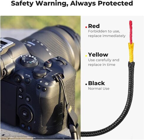 K&F Concept Camera Neck Strap for Photographers, Soft Neoprene Adjustable Shoulder Belt with Zipped Pockets Compatible with Sony Canon Nikon Fuji DSLR SLR Mirrorless Camera in Kuwait