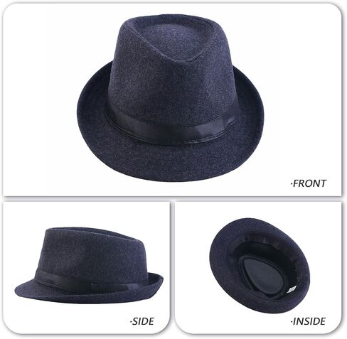 Unisex Trilby Fedora Hat 1920s Panama Hat Manhattan Gatsby Hat with Band Derby Hat Jazz Cap in Saudi Arabia