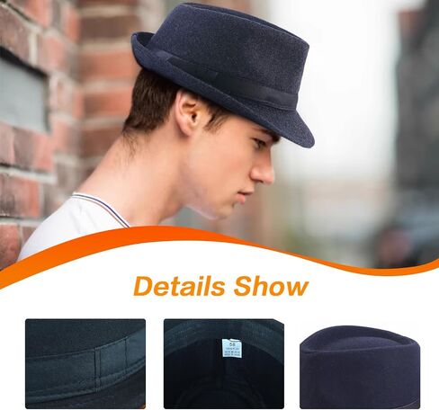 Unisex Trilby Fedora Hat 1920s Panama Hat Manhattan Gatsby Hat with Band Derby Hat Jazz Cap in Saudi Arabia