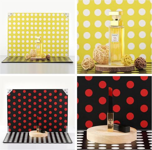 Myking 9pcs 18patterns Product Product Backdrops Kit Photo Photo Backdrop Boards Colorful Gird Photoshoot الخلفية للمجوهرات ومستحضرات التجميل والمكياج وغيرها من التصوير الفوتوغرافي للمنتجات الصغيرة (16.5x11 بوصة) in Kuwait