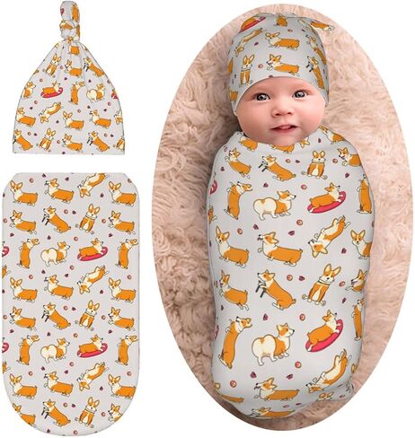 البيسبول الوليد قماط بطانية الطفل الاشياء الطفل التقميط بطانية مع قبعة مجموعة كيس نوم لينة للجنسين الفتيات الفتيان in Kuwait