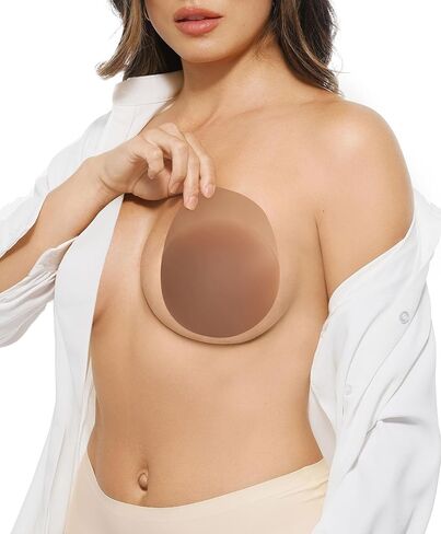 Popilush Nipple Covers for Women with Lift - Sticky Bra for Large Breasts - Reusable Adhesive Silicone Nipple Pasties in Saudi Arabia