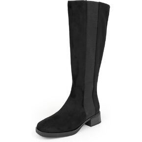 Aerosoles Women's DARIA Knee High Boot, Black Patent Crinkled Faux Leather, 10 in Kuwait