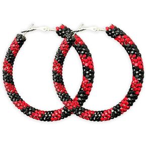 Bohemian Sparkle Resin Rhinestone Wrapped Big Hoop Dangle Earrings Circle Jewelry for Women in Kuwait