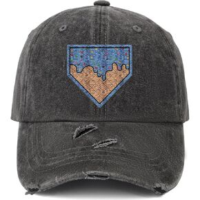 Baseball Ice Cream Dripping Baseball Home Plate Drip Golf Hat Beach Caps for in Kuwait