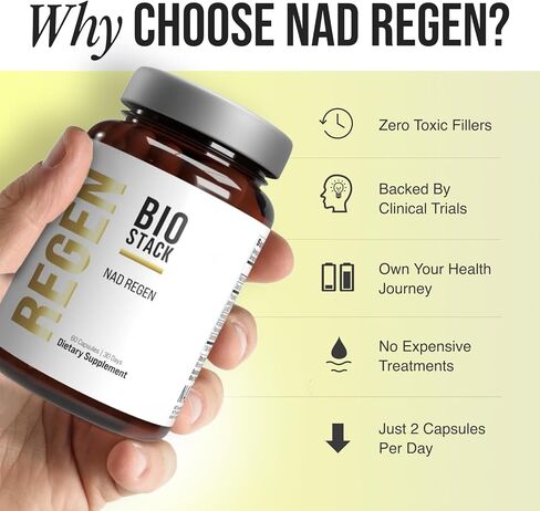 NAD Regen, NAD+ Supplement for Anti-Aging with Niacinamide, Spermidine and Resveratrol (30 Servings) in Saudi Arabia