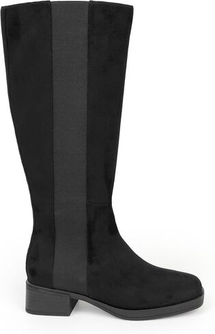 Aerosoles Women's DARIA Knee High Boot, Black Patent Crinkled Faux Leather, 10 in Kuwait