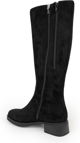 Aerosoles Women's DARIA Knee High Boot, Black Patent Crinkled Faux Leather, 10 in Kuwait
