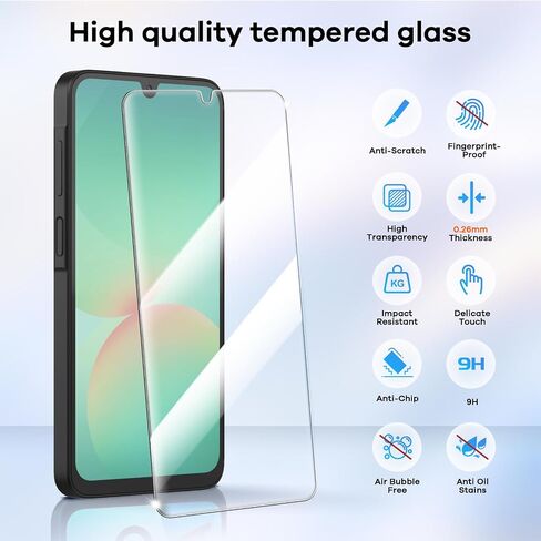 4+4 Pack for Samsung Galaxy A14 5G Screen Protector & Phone Lens Camera Protector 9H Tempered Glass Cell Phone Protector, Anti-Fingerprint Phone Camera Case in Saudi Arabia