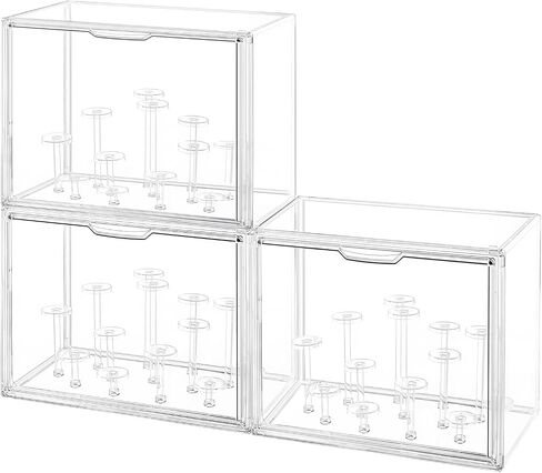 Blind Box Figurine Acrylic Display Case, Pop Mart Model Ornaments Dustproof Transparent Display Cabinet Toy Display Stand 13 Columns Display Rack with Magnetic Door for Min Toys, Collectibles in Saudi Arabia