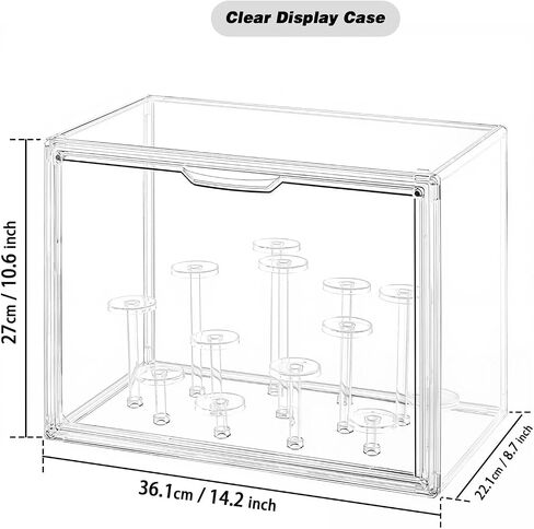 Blind Box Figurine Acrylic Display Case, Pop Mart Model Ornaments Dustproof Transparent Display Cabinet Toy Display Stand 13 Columns Display Rack with Magnetic Door for Min Toys, Collectibles in Saudi Arabia