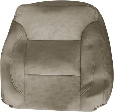 Driver or Passenger Side Bottom Replacement Leather Seat Cover Tan Compatible with Chevy Silverado Tahoe GMC Sierra Yukon 1500 2500 3500 2015-2019 in Kuwait