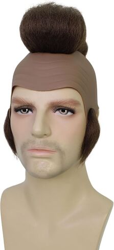 HPO البالغين البالغين من الرجال الأسود القوي T Mohawk ، مثالي لجميع القديسين ، الألياف الاصطناعية المتجهة للهب (أسود) in Saudi Arabia
