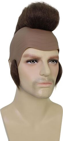 HPO البالغين البالغين من الرجال الأسود القوي T Mohawk ، مثالي لجميع القديسين ، الألياف الاصطناعية المتجهة للهب (أسود) in Saudi Arabia