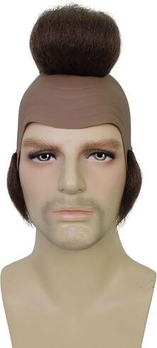HPO البالغين البالغين من الرجال الأسود القوي T Mohawk ، مثالي لجميع القديسين ، الألياف الاصطناعية المتجهة للهب (أسود) in Saudi Arabia